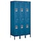 Salsbury Industries Wardrobe Locker, 45" W, 18" D, 78" H, (3) Wide, (6) Openings, Blue 52368BL-U - alternate 1
